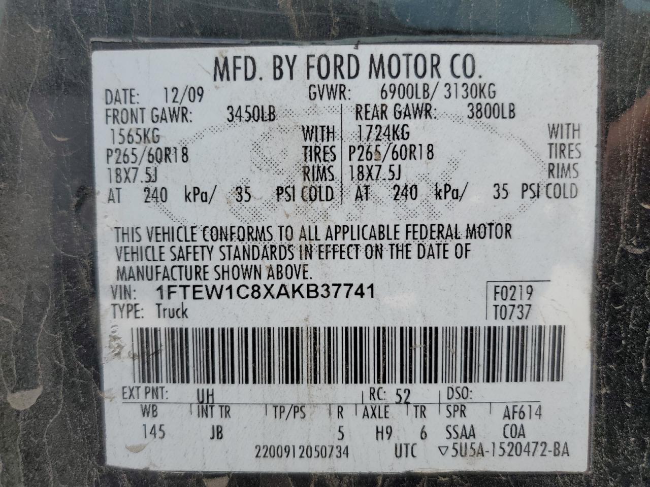 2012 Ford F150 Supercrew VIN: 1FTEW1CM6CKE04213 Lot: 86145145