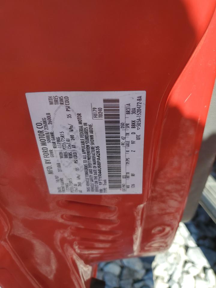 2008 Ford Ranger Super Cab VIN: 1FTYR44U68PA42835 Lot: 84783635