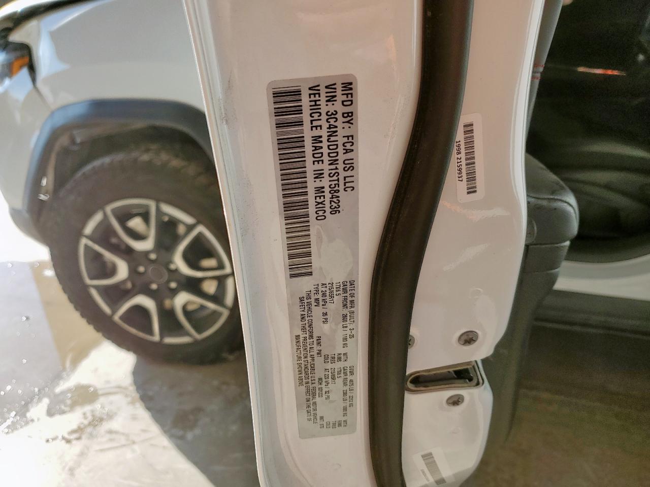 2025 Jeep Compass Trailhawk VIN: 3C4NJDDN1ST584236 Lot: 85201685