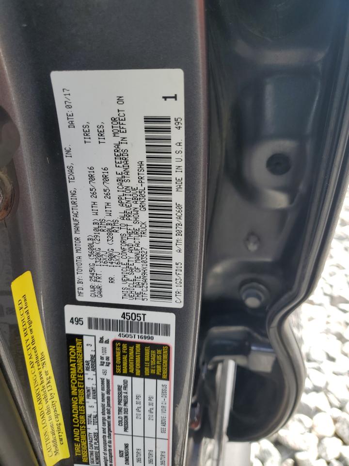 2017 Toyota Tacoma Double Cab VIN: 5TFCZ5AN9HX103527 Lot: 85497125