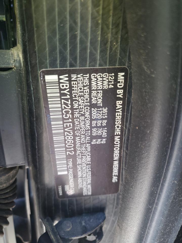 2014 BMW I3 Bev VIN: WBY1Z2C51EV286012 Lot: 87085815