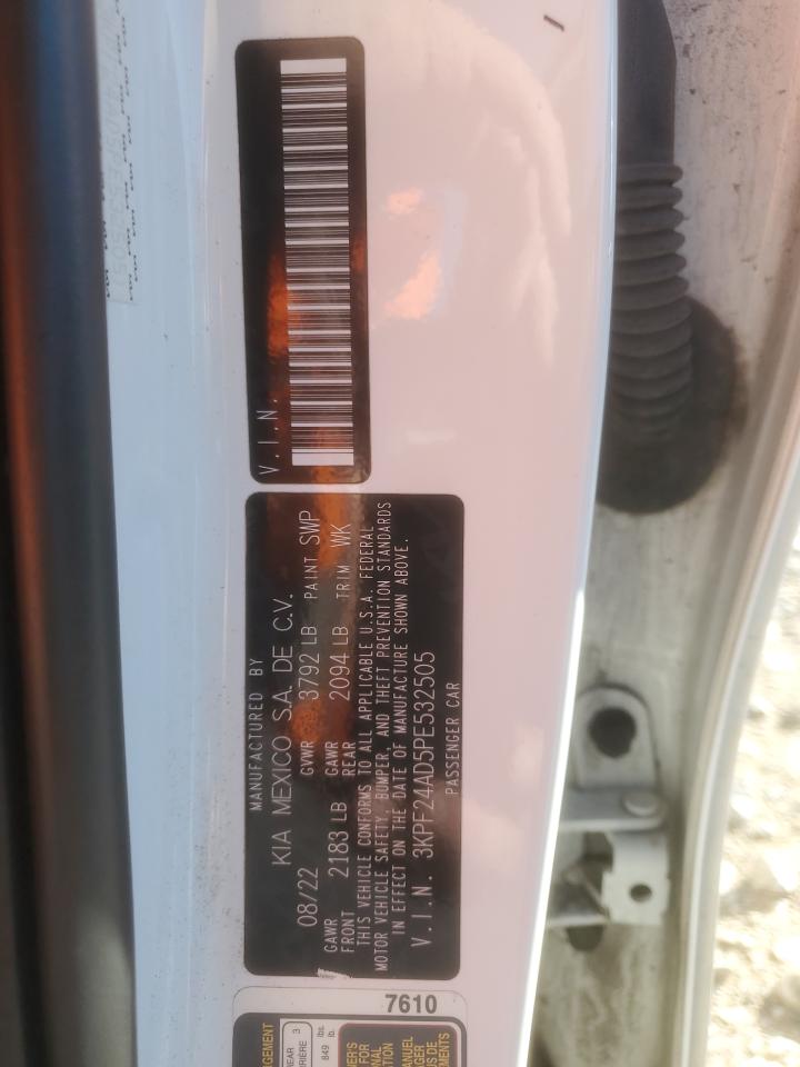 2023 Kia Forte Lx VIN: 3KPF24AD5PE532505 Lot: 82368635