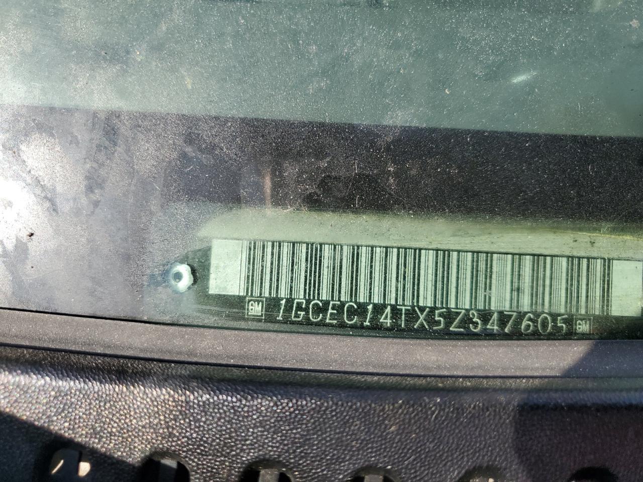 2005 Chevrolet Silverado C1500 VIN: 1GCEC14TX5Z347605 Lot: 85524215
