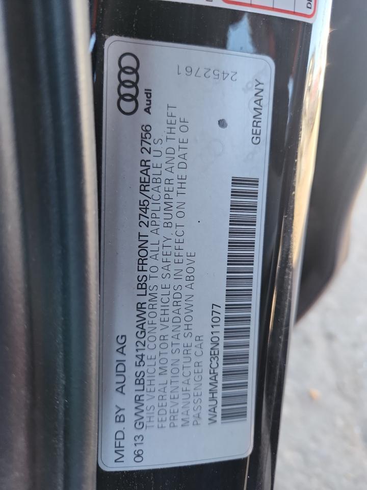 2014 Audi A6 Prestige VIN: WAUHMAFC3EN011077 Lot: 89889305