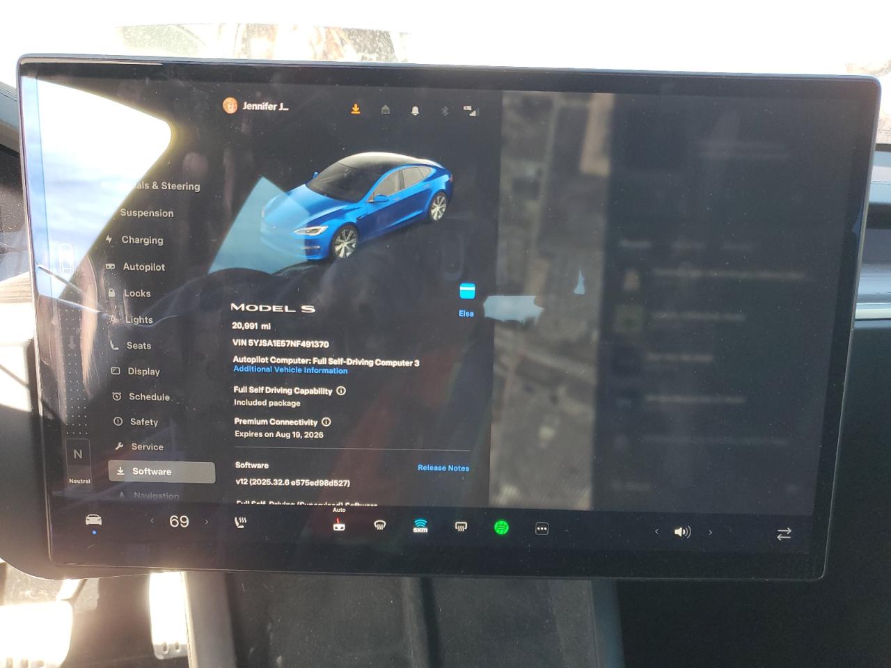 2022 Tesla Model S VIN: 5YJSA1E57NF491370 Lot: 89822765