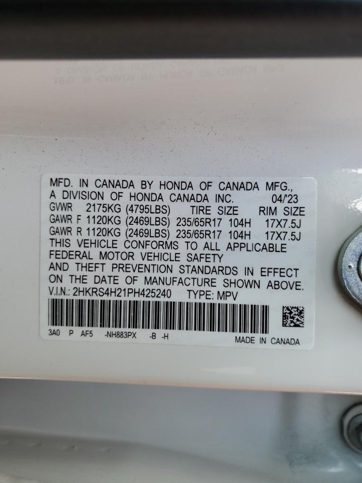 2023 Honda Cr-V Lx VIN: 2HKRS4H21PH425240 Lot: 82472175