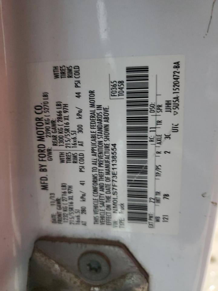 2014 Ford Transit Connect Xlt VIN: NM0LS7F73E1138554 Lot: 90452775