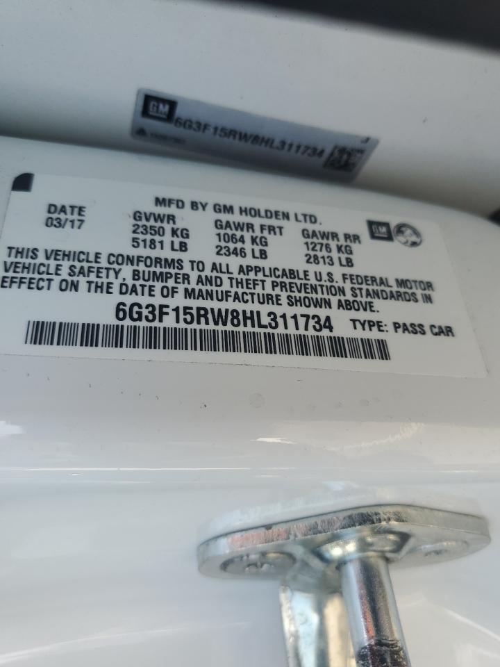 2017 Chevrolet Ss VIN: 6G3F15RW8HL311734 Lot: 90060185