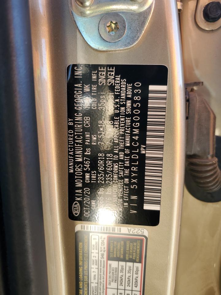 2021 Kia Sorento S VIN: 5XYRLDLC4MG005830 Lot: 82243375