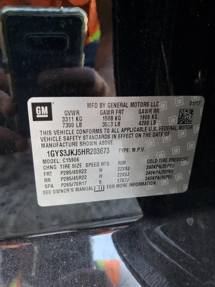 2017 Cadillac Escalade Esv Premium Luxury VIN: 1GYS3JKJ5HR203673 Lot: 86869475