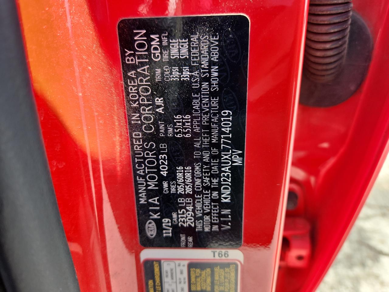 2020 Kia Soul Lx VIN: KNDJ23AUXL7714019 Lot: 85174175