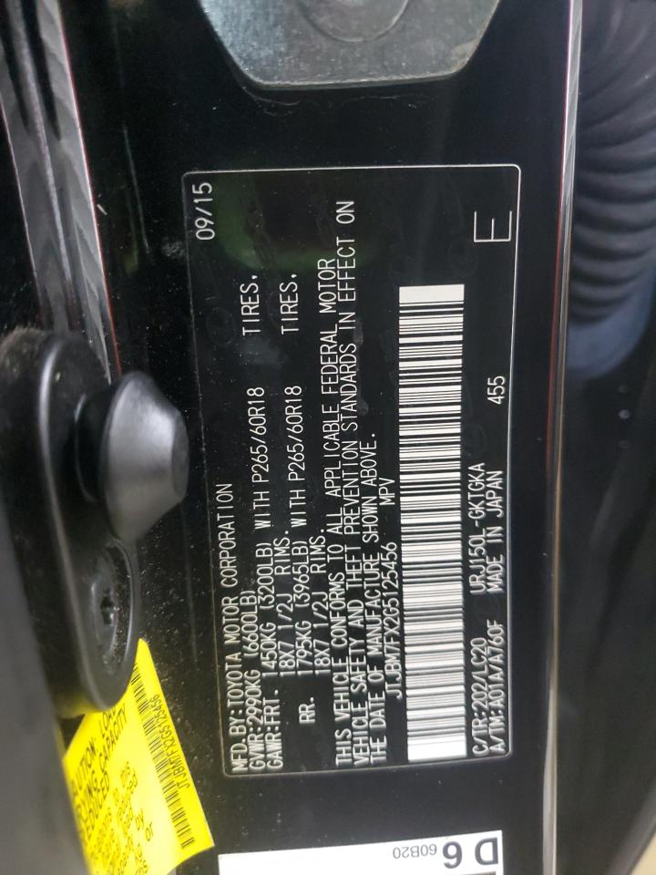 2016 Lexus Gx 460 VIN: JTJBM7FX2G5125456 Lot: 90651985