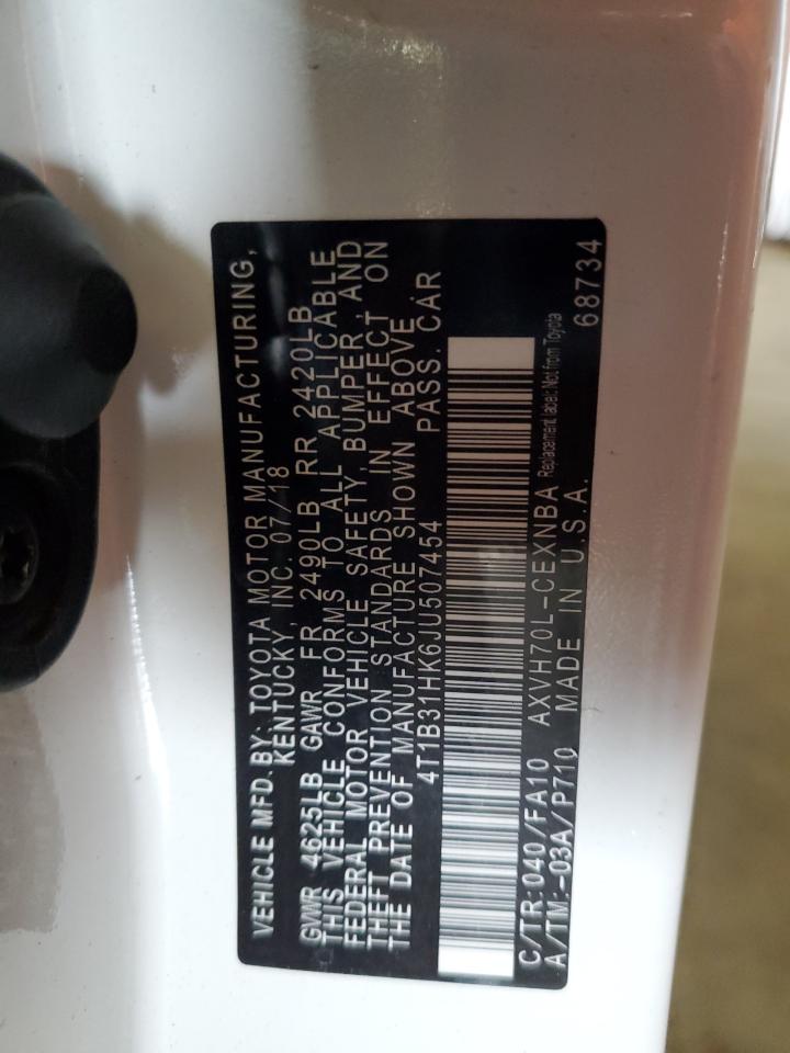 2018 Toyota Camry Le VIN: 4T1B31HK6JU507454 Lot: 81972375