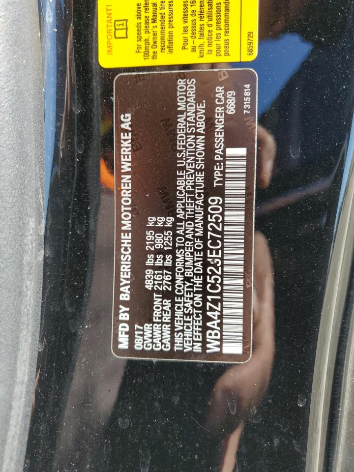 2018 BMW 430I VIN: WBA4Z1C52JEC72509 Lot: 87113545