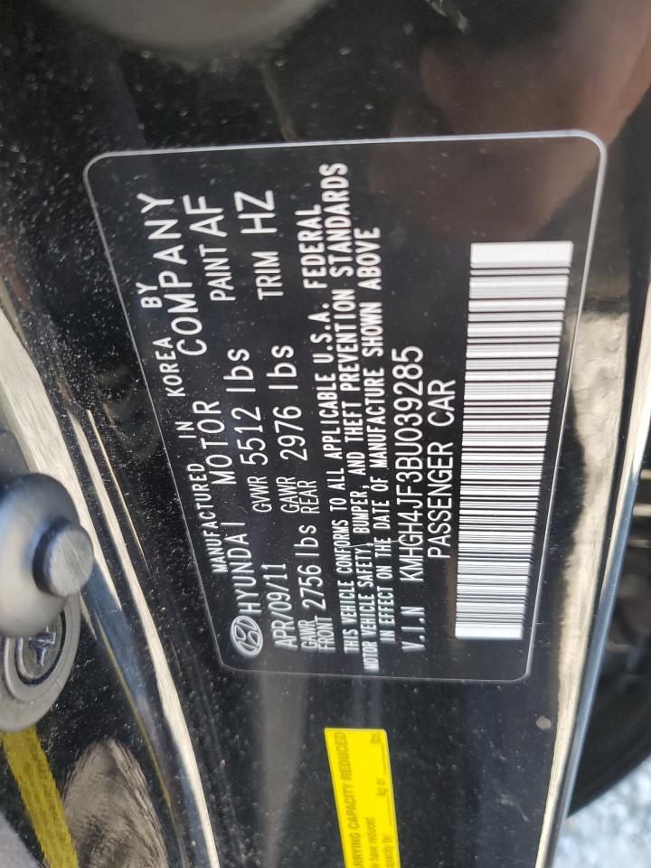 2011 Hyundai Equus Signature VIN: KMHGH4JF3BU039285 Lot: 82524835