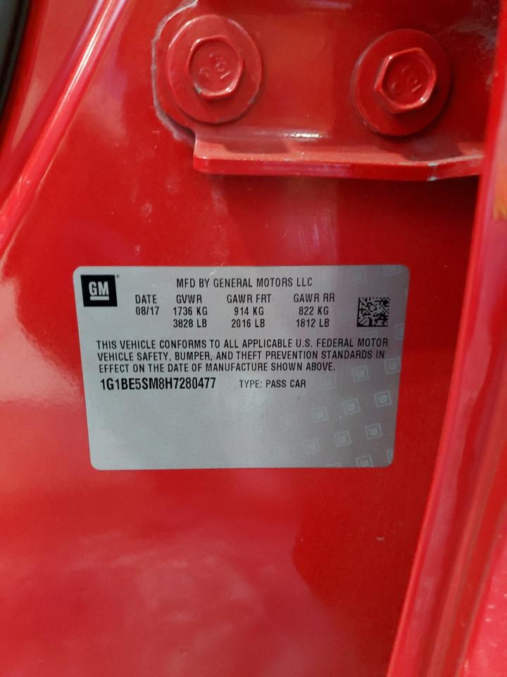 2017 Chevrolet Cruze Lt VIN: 1G1BE5SM8H7280477 Lot: 81951185