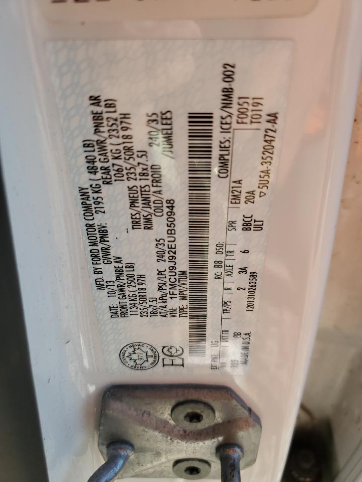 2014 Ford Escape Titanium VIN: 1FMCU9J92EUB50948 Lot: 81922905