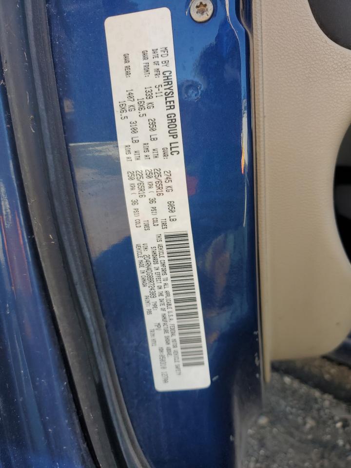 2011 Dodge Grand Caravan Express VIN: 2D4RN4DG8BR724389 Lot: 86780825