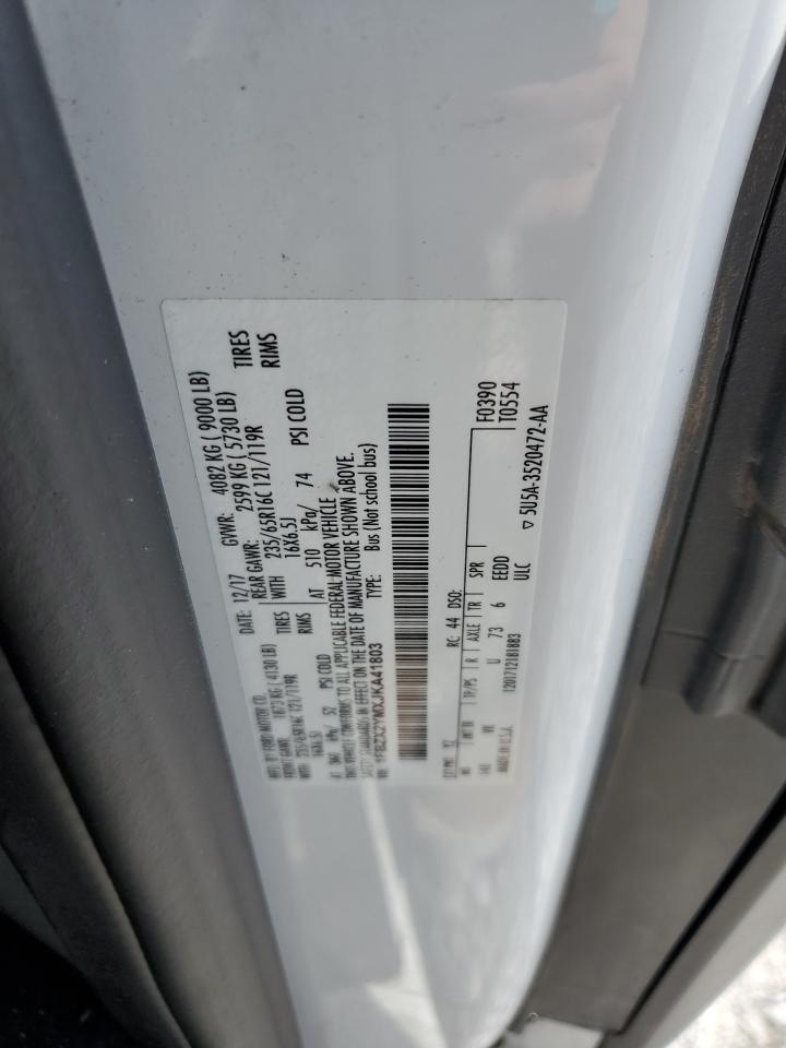 2018 Ford Transit T-350 VIN: 1FBZX2YMXJKA41803 Lot: 81496695