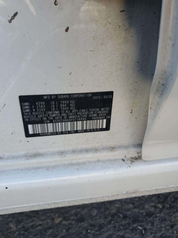 2023 Subaru Impreza VIN: 4S3GTAB6XP3718998 Lot: 84933235