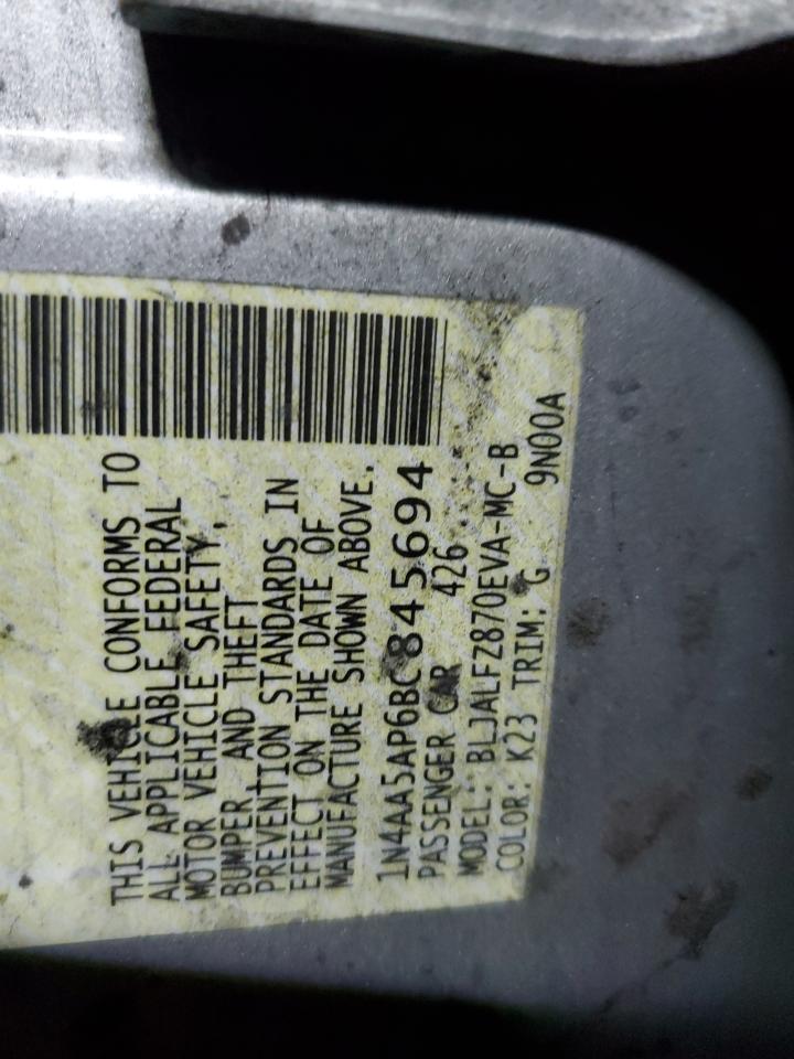 2011 Nissan Maxima S VIN: 1N4AA5AP6BC845694 Lot: 85404865