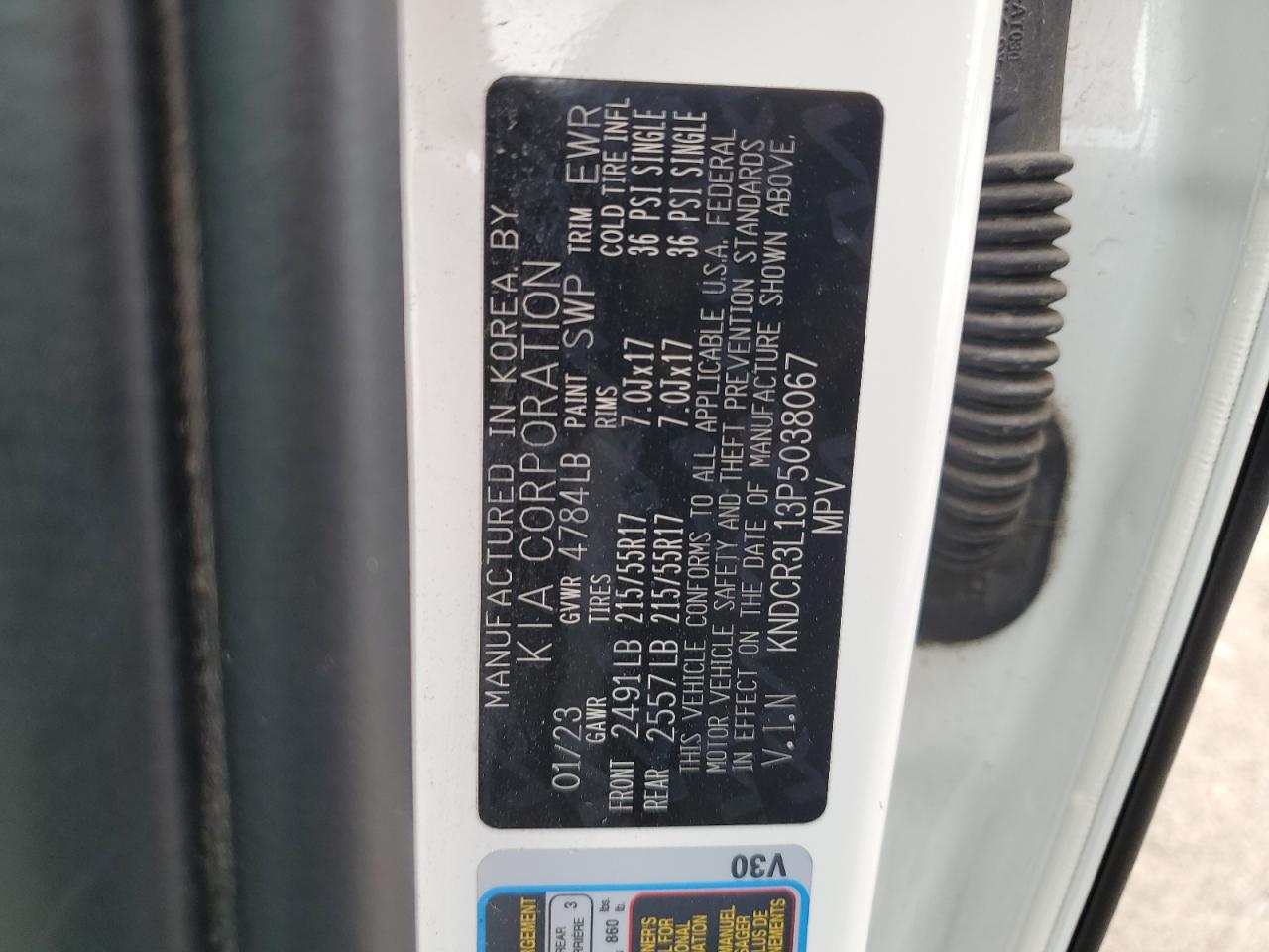 2023 Kia Niro Wind VIN: KNDCR3L13P5038067 Lot: 85341465