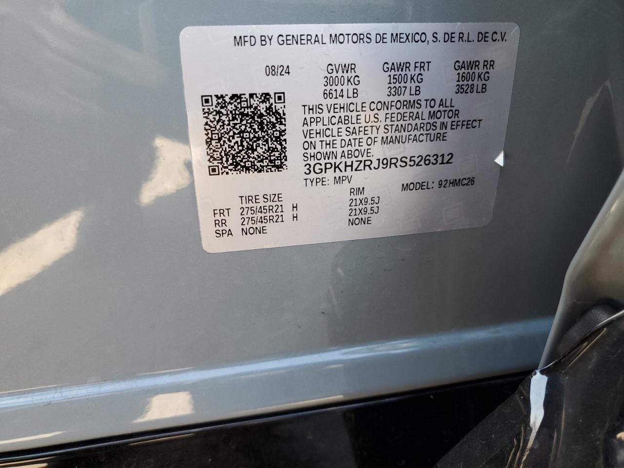 2024 Honda Prologue Elite VIN: 3GPKHZRJ9RS526312 Lot: 82404575