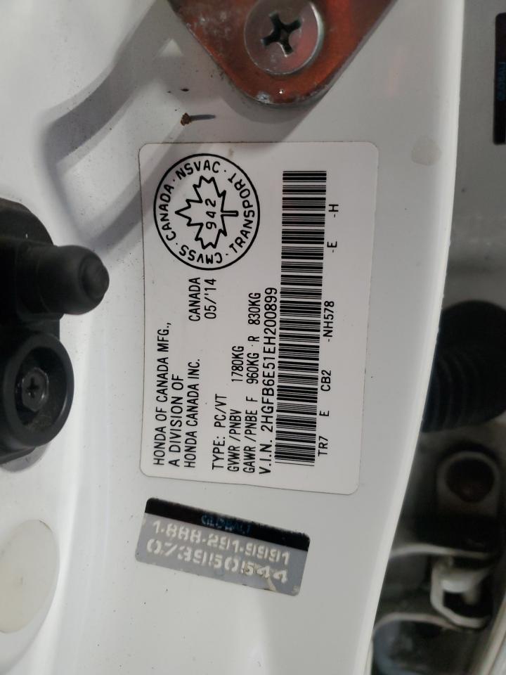 2014 Honda Civic Si VIN: 2HGFB6E51EH200899 Lot: 85676145