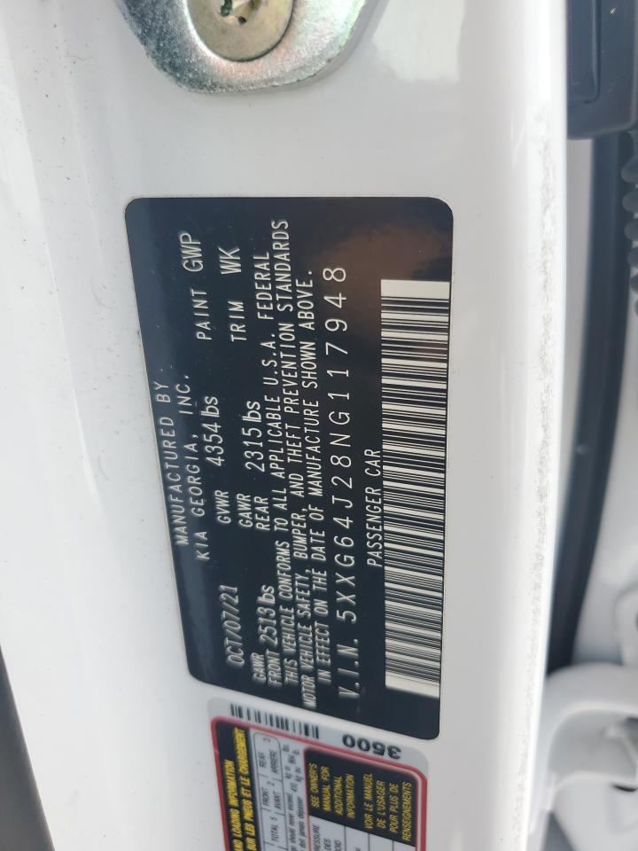 2022 Kia K5 Gt Line VIN: 5XXG64J28NG117948 Lot: 87221055