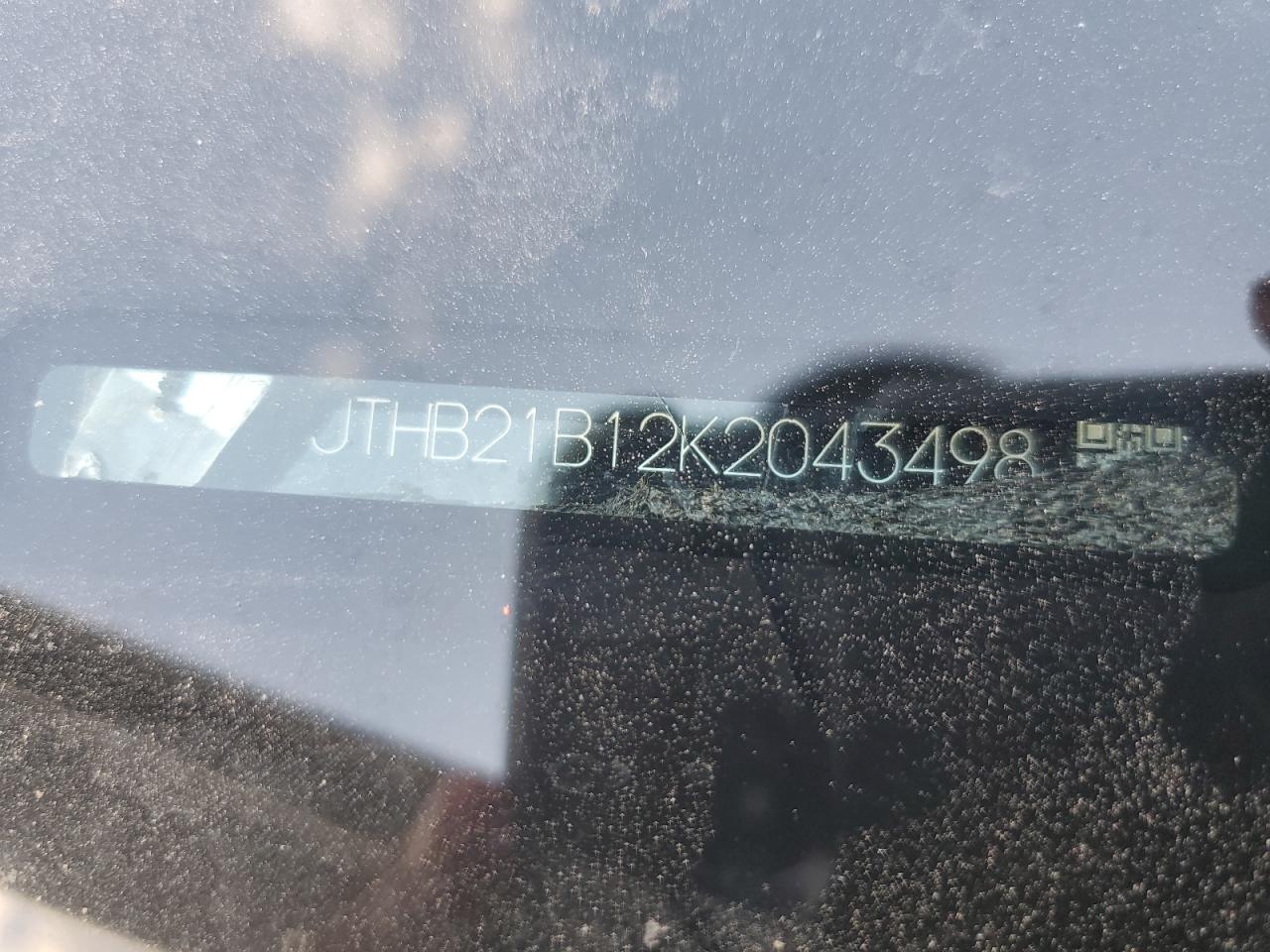 2019 Lexus Es 300H VIN: JTHB21B12K2043498 Lot: 84879855