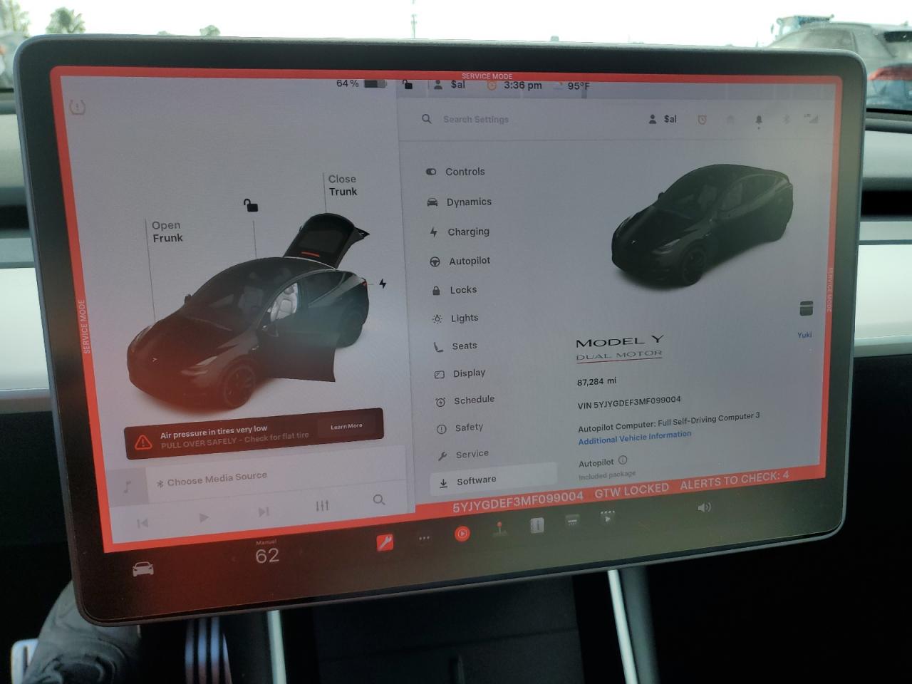 2021 Tesla Model Y VIN: 5YJYGDEF3MF099004 Lot: 84726605