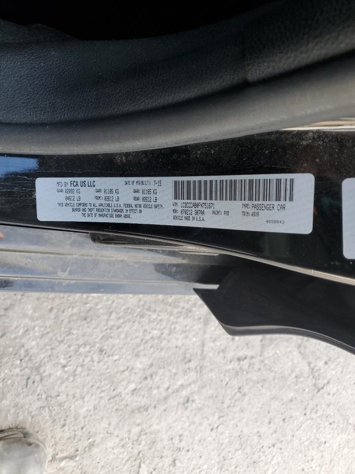 2015 Chrysler 200 Limited VIN: 1C3CCCAB0FN751671 Lot: 86892365