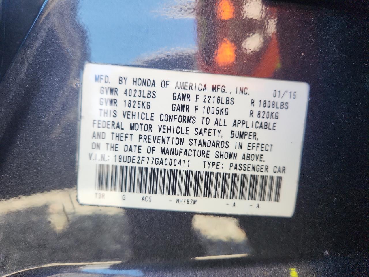 2016 Acura Ilx Premium VIN: 19UDE2F77GA000411 Lot: 86154075