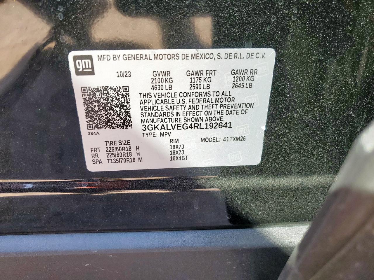 2024 GMC Terrain Slt VIN: 3GKALVEG4RL192641 Lot: 85387945