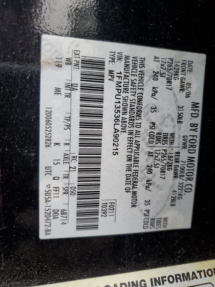 2006 Ford Expedition Xls VIN: 1FMPU13536LA90215 Lot: 82248175