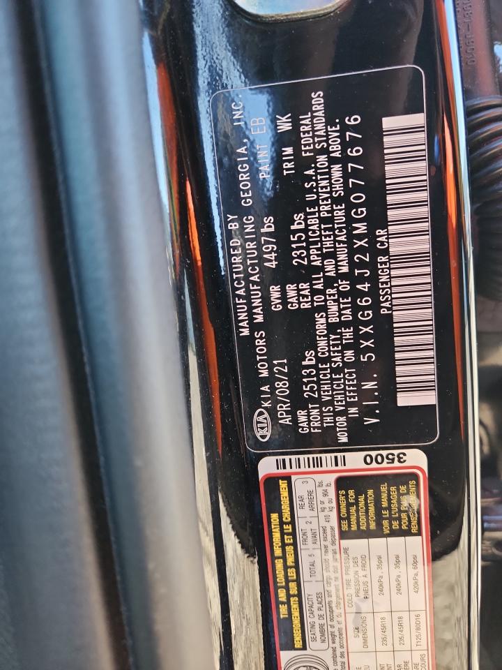 2021 Kia K5 Gt Line VIN: 5XXG64J2XMG077676 Lot: 85159725