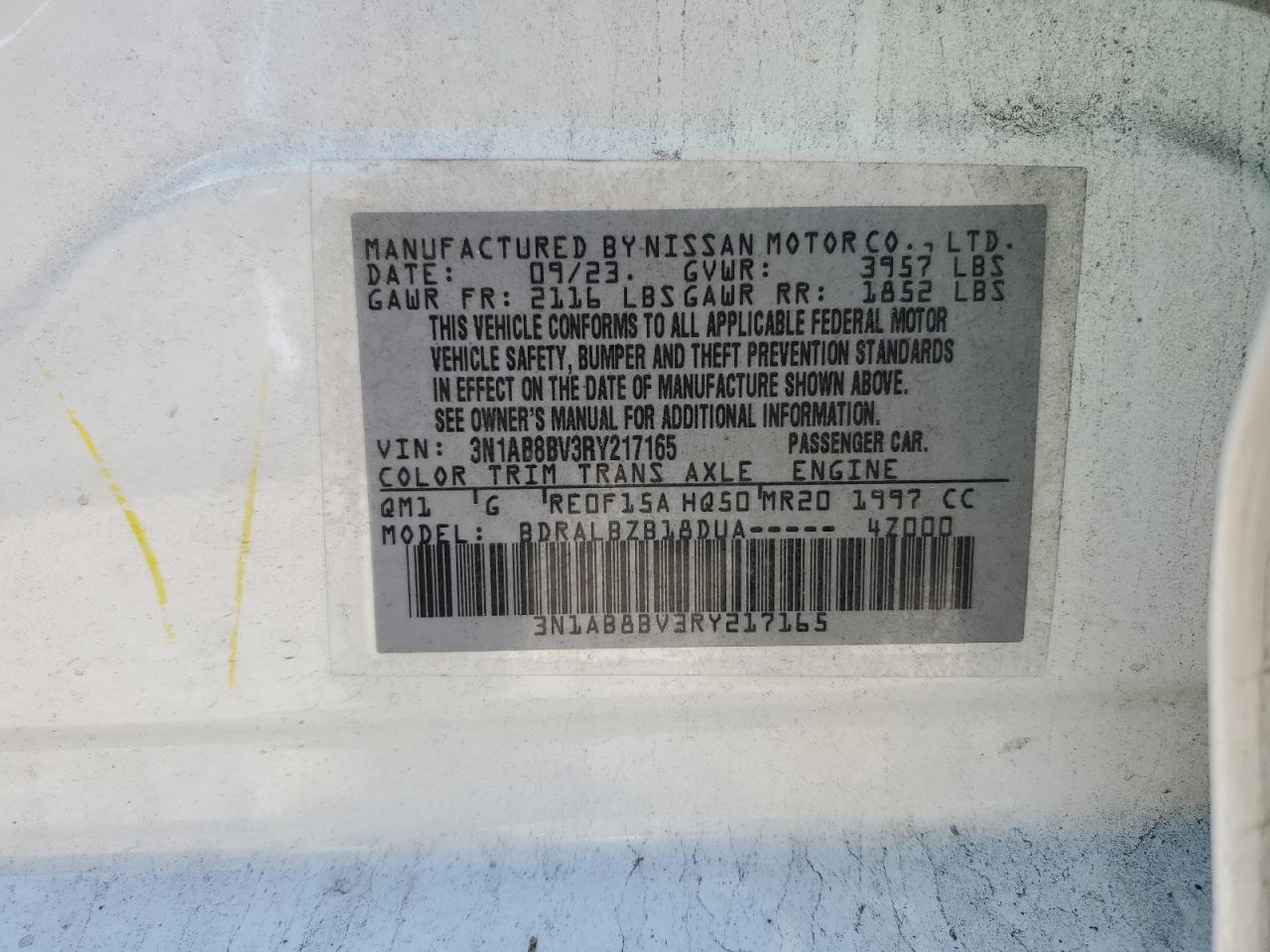 2024 Nissan Sentra S VIN: 3N1AB8BV3RY217165 Lot: 86179545