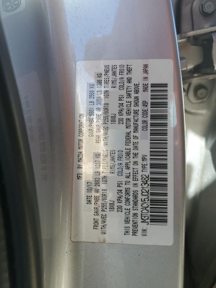 2018 Mazda Cx-9 Touring VIN: JM3TCACY5J0213482 Lot: 87407445