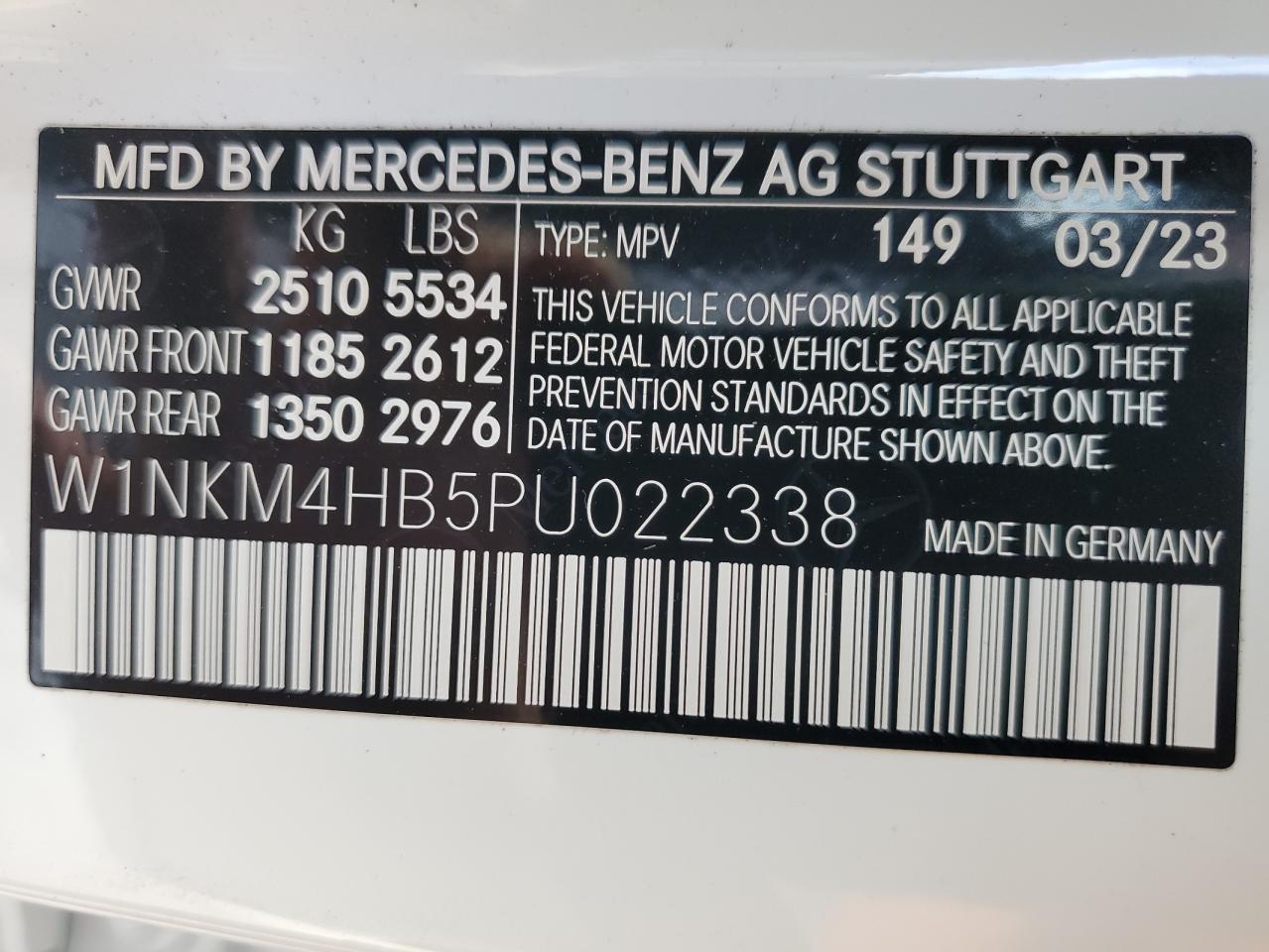 2023 Mercedes-Benz Glc 300 4Matic VIN: W1NKM4HB5PU022338 Lot: 85766125