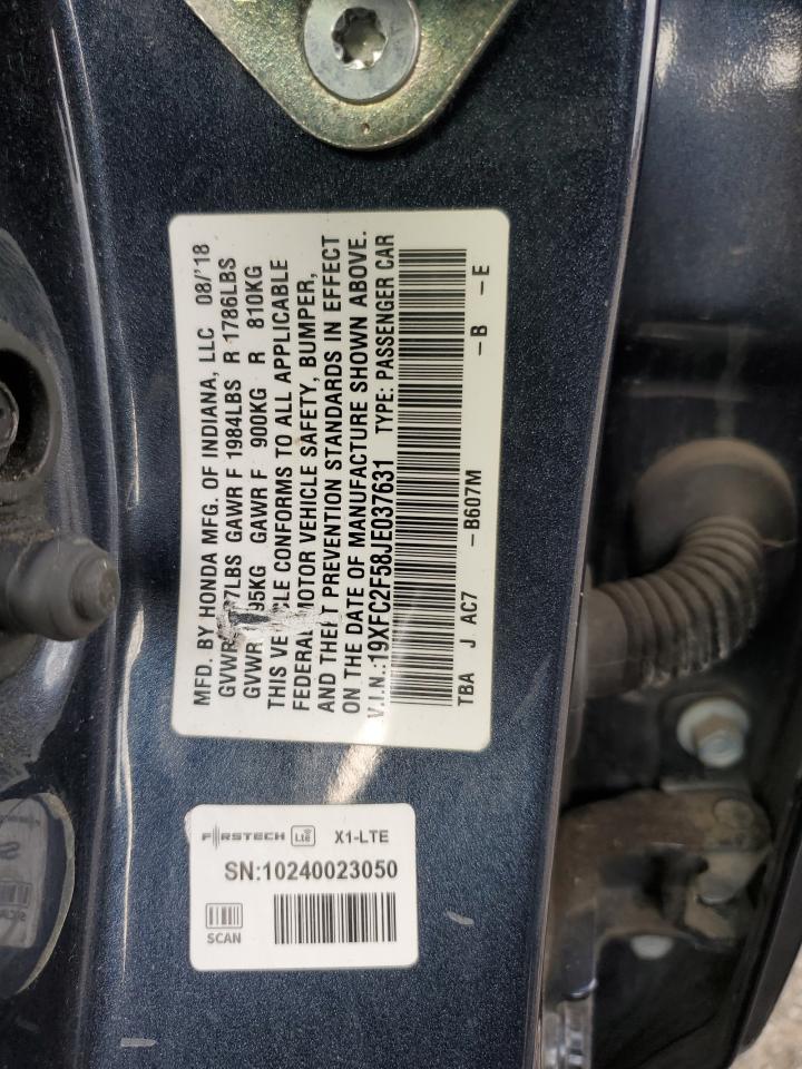 2018 Honda Civic Lx VIN: 19XFC2F58JE037631 Lot: 86123745