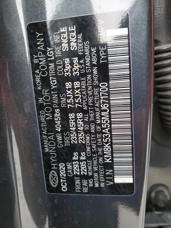 2021 Hyundai Kona Ultimate VIN: KM8K53A55MU671700 Lot: 89545385