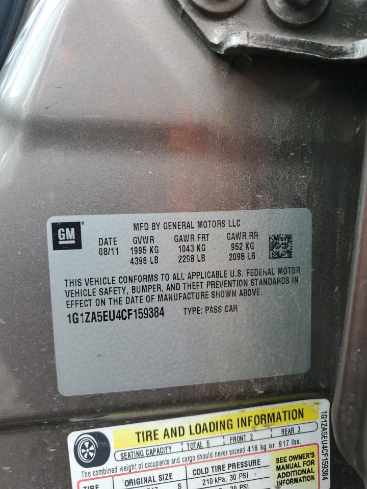 2012 Chevrolet Malibu Ls VIN: 1G1ZA5EU4CF159384 Lot: 85557625