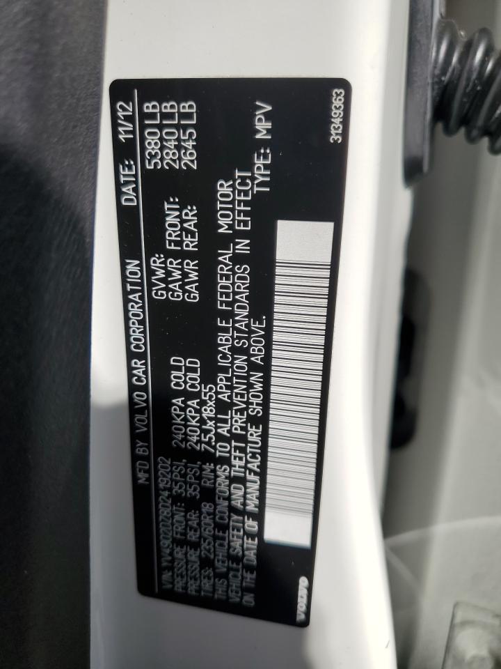 2013 Volvo Xc60 T6 VIN: YV4902DZ8D2419202 Lot: 85572905