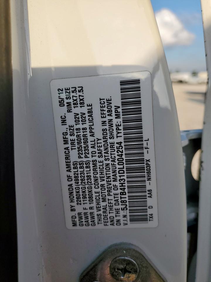 2013 Acura Rdx VIN: 5J8TB4H31DL004254 Lot: 85522045