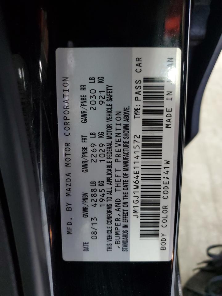 2014 Mazda 6 Grand Touring VIN: JM1GJ1W64E1141572 Lot: 85165855