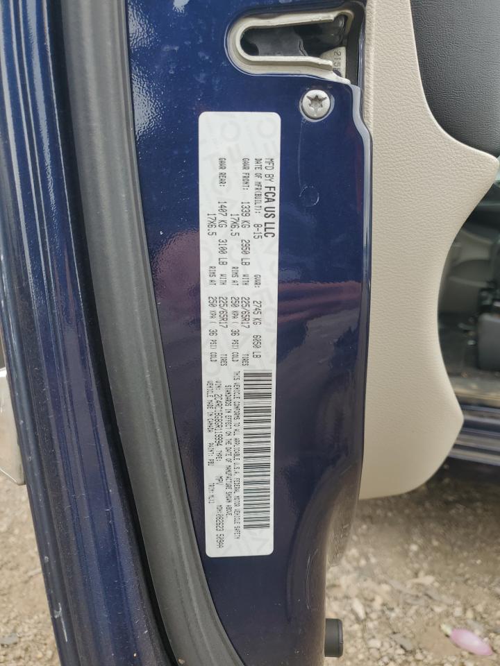 2016 Chrysler Town & Country Touring VIN: 2C4RC1BG8GR119994 Lot: 89858705