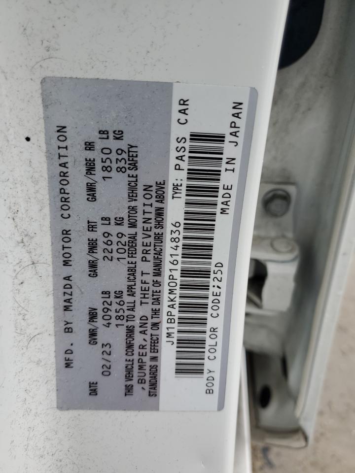 2023 Mazda 3 Select VIN: JM1BPAKM0P1614836 Lot: 85561475