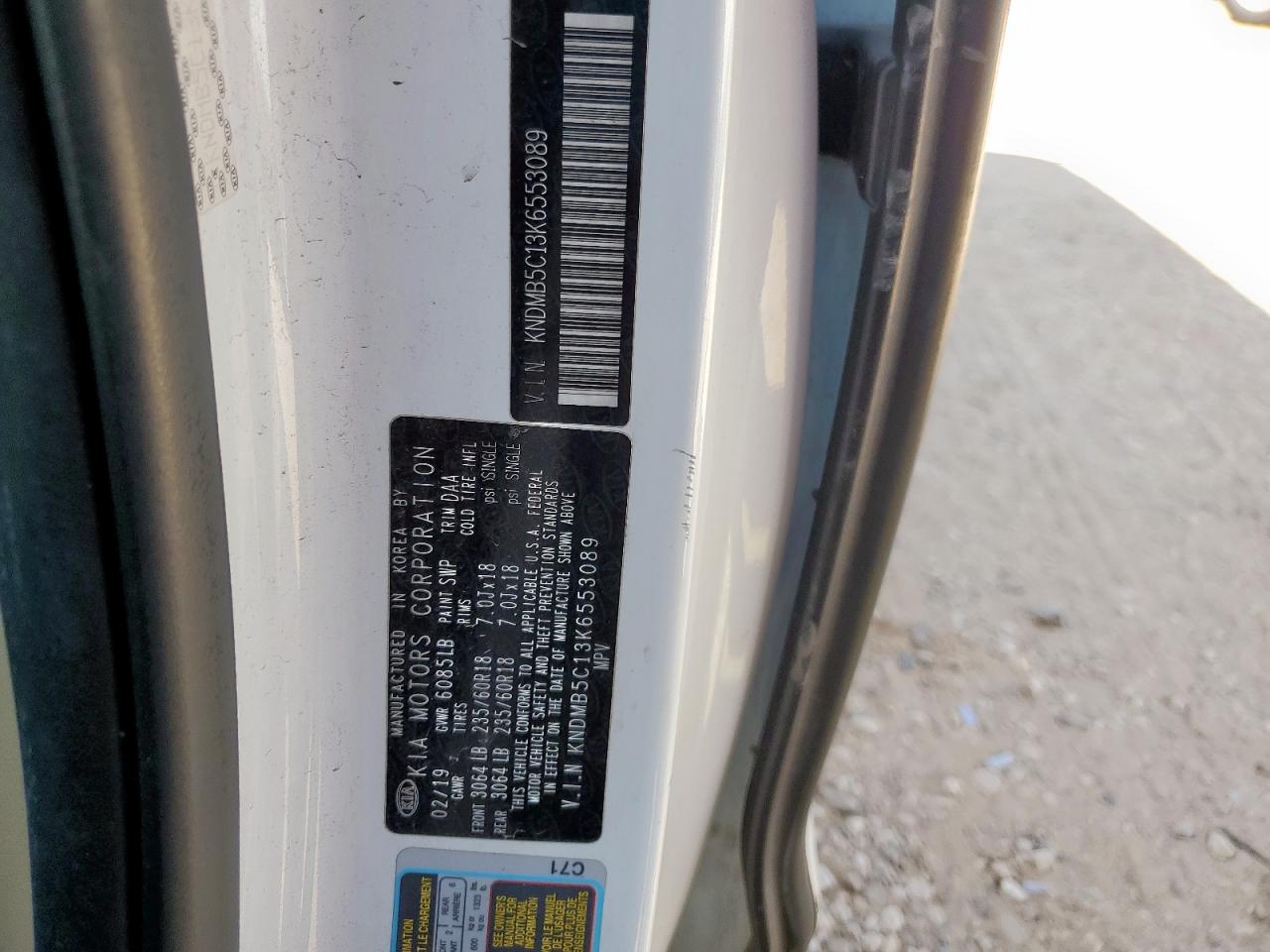2019 Kia Sedona Lx VIN: KNDMB5C13K6553089 Lot: 86265455