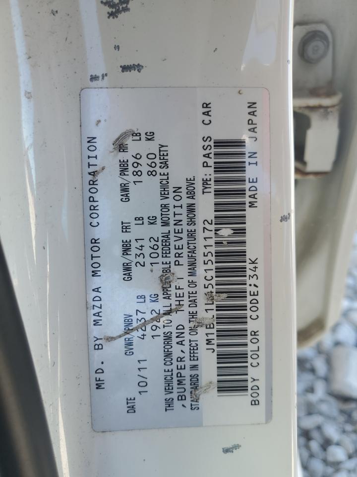 2012 Mazda Speed 3 VIN: JM1BL1L45C1551172 Lot: 84762755