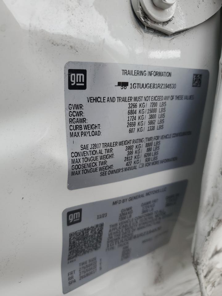 2024 GMC Sierra K1500 Denali VIN: 1GTUUGE81RZ194530 Lot: 85902175